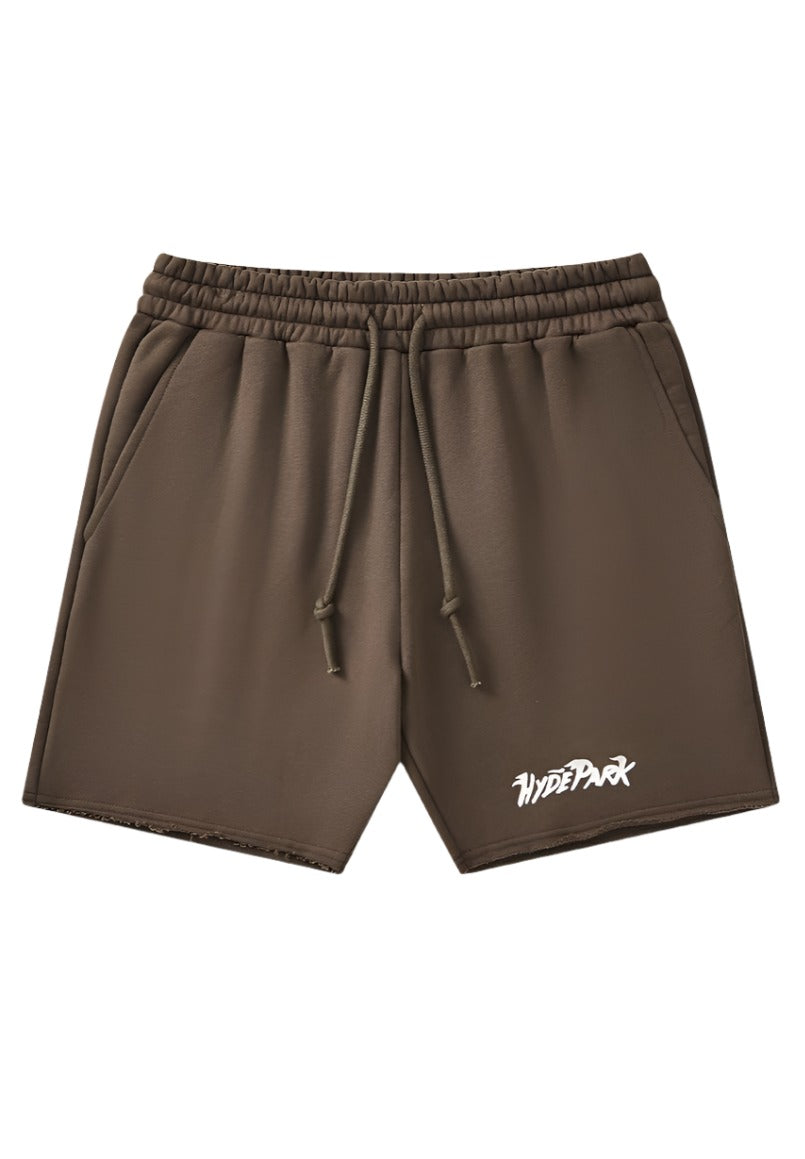 POSTED UP CUT OFF SHORTS- BROWN