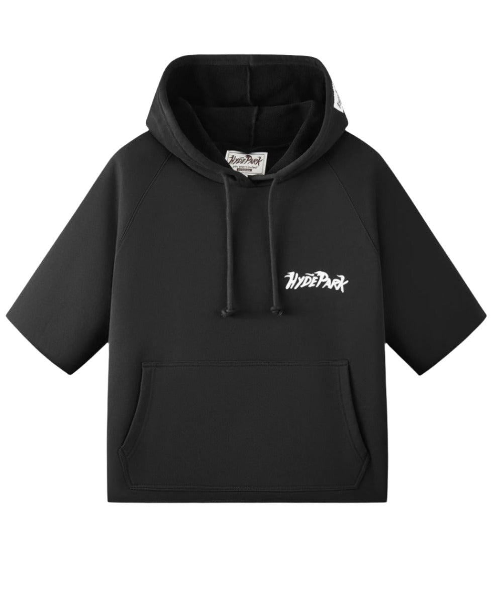 POSTED UP T-SHIRT HOODIE- BLACK