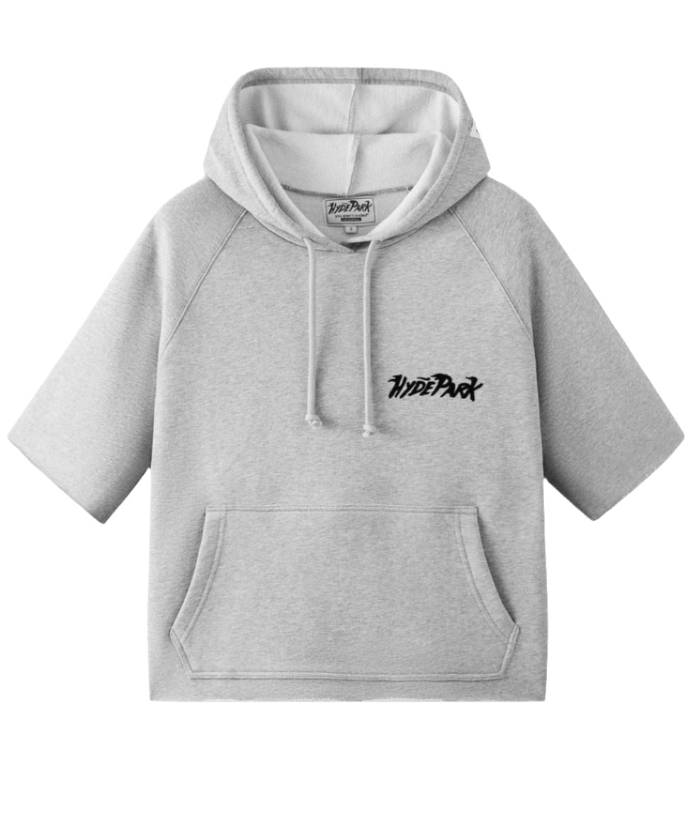 POSTED UP T-SHIRT HOODIE- HEATHER GRAY
