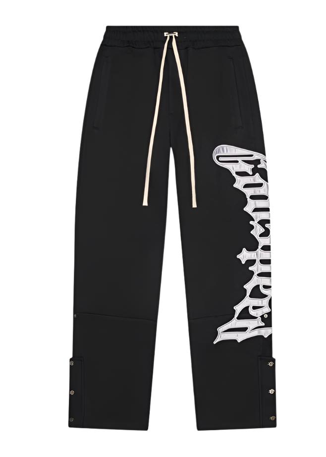 OG Logo Sweatpants- Black/Silver Satin