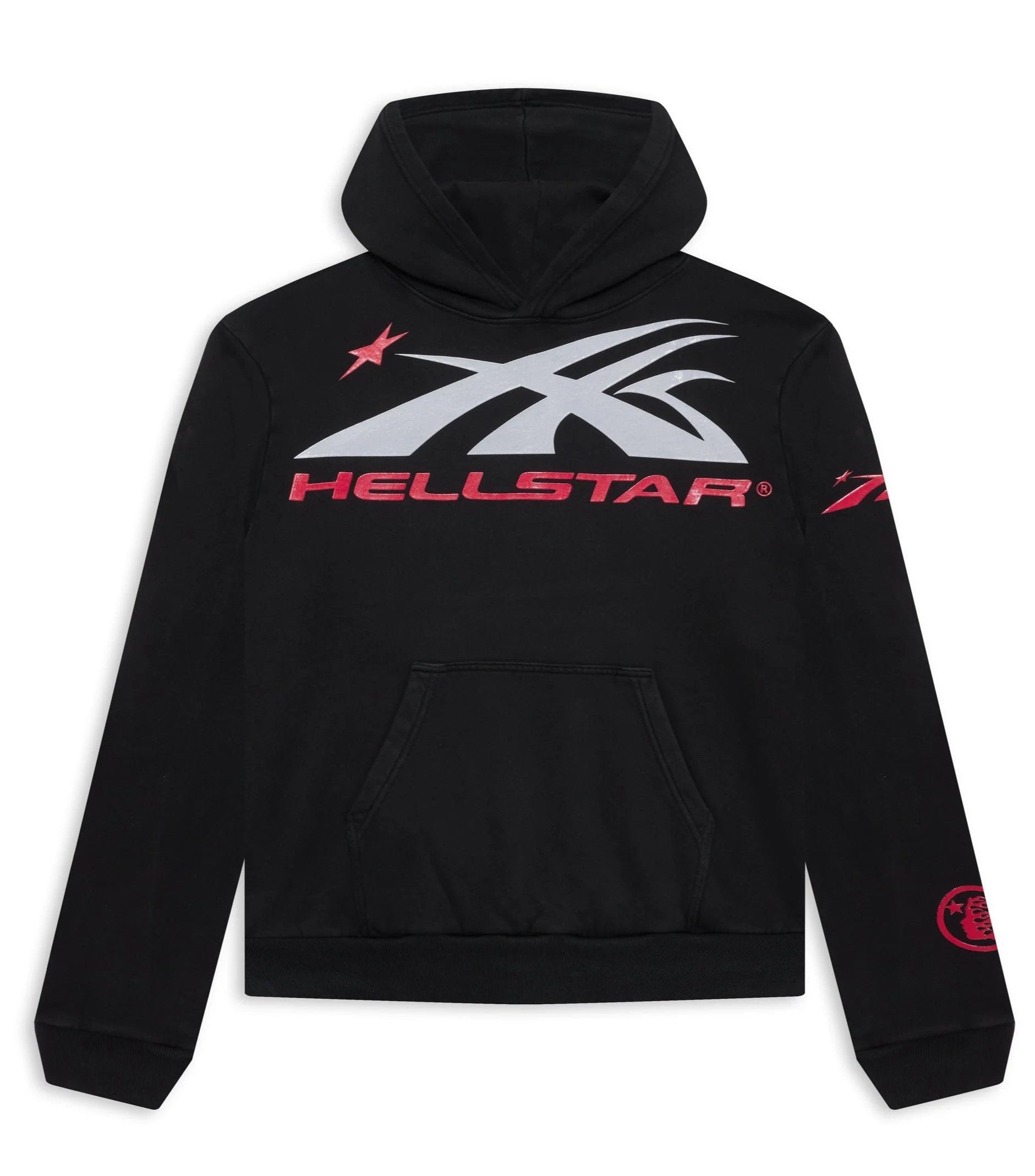 Hellstar Sports Core Red Logo Hoodie - Black