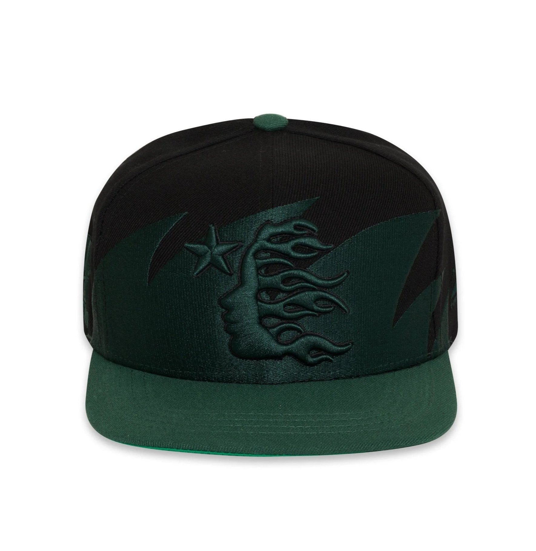 Sharkteeth Snapback Hat - Black/Green