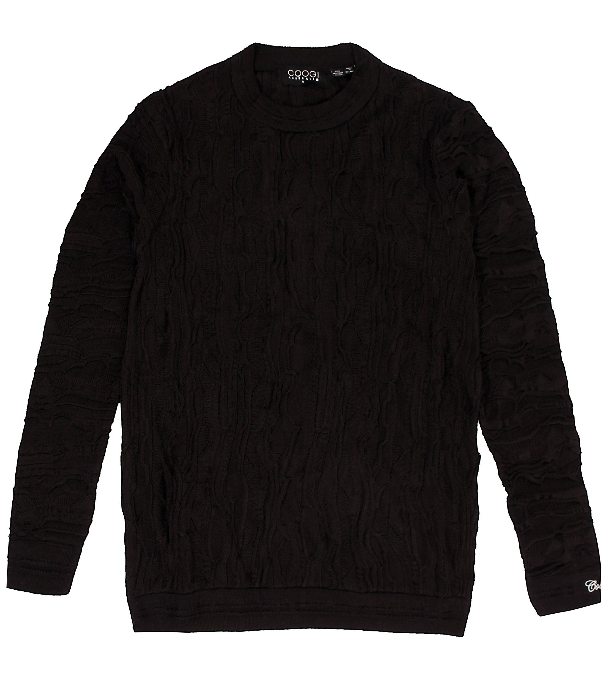 COOGI HEAVY KNIT SWEATER - BLACK