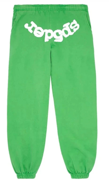 SP5DER SLIME GREEN SWEATPANTS - GREEN