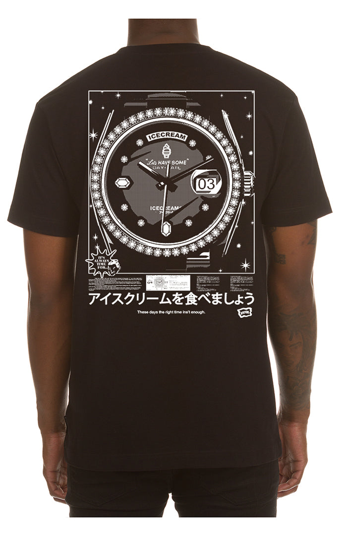 he gimme da watch ss tee - black