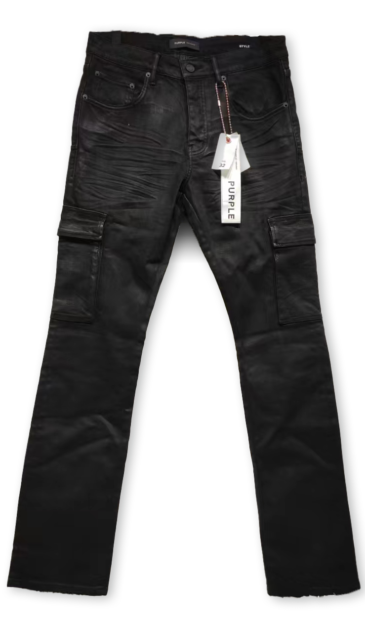 Cargo Flare Pants - Black