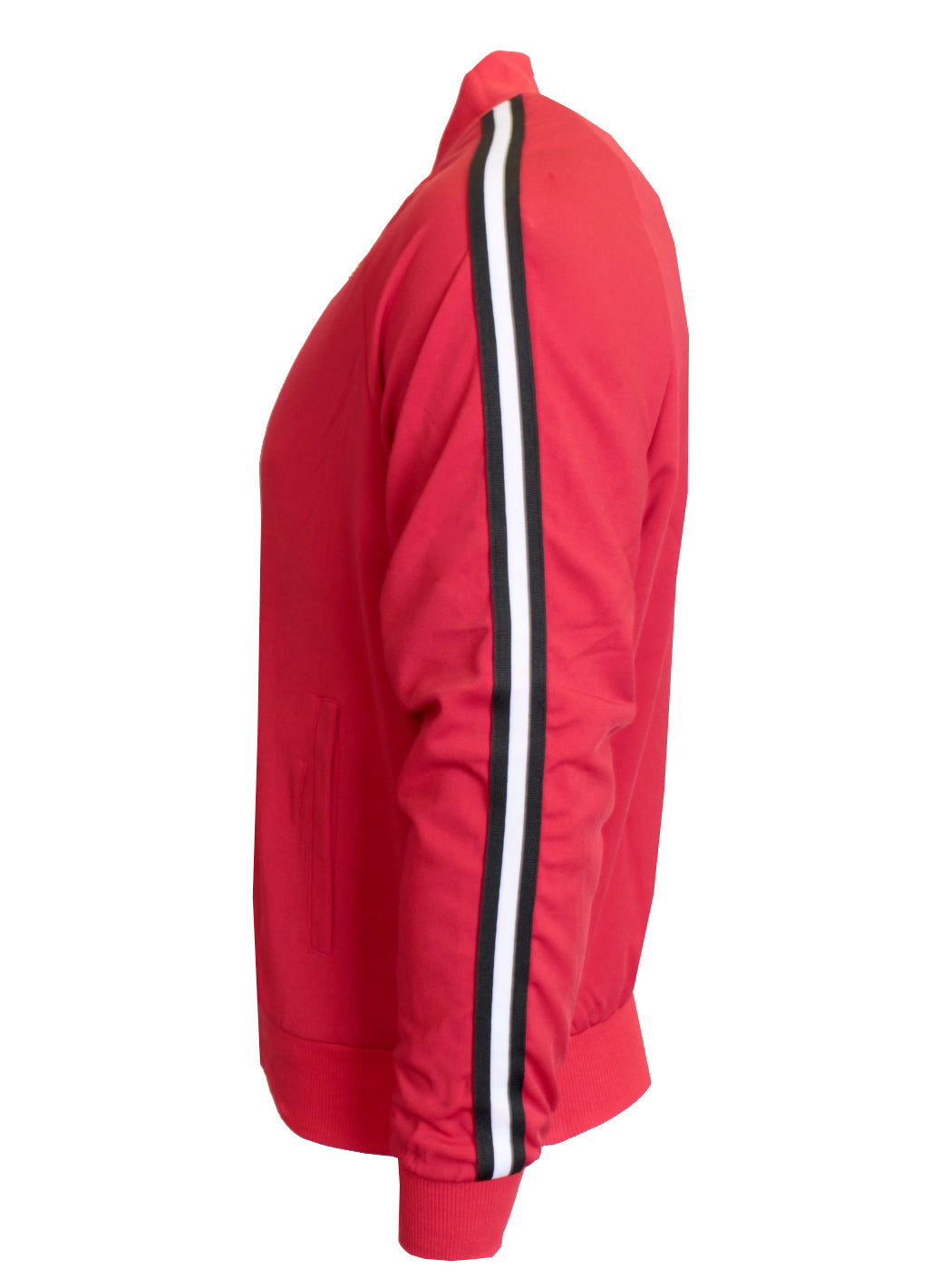 Kash Men s Long Sleeve AF Track Jacket with Side Stripes Red