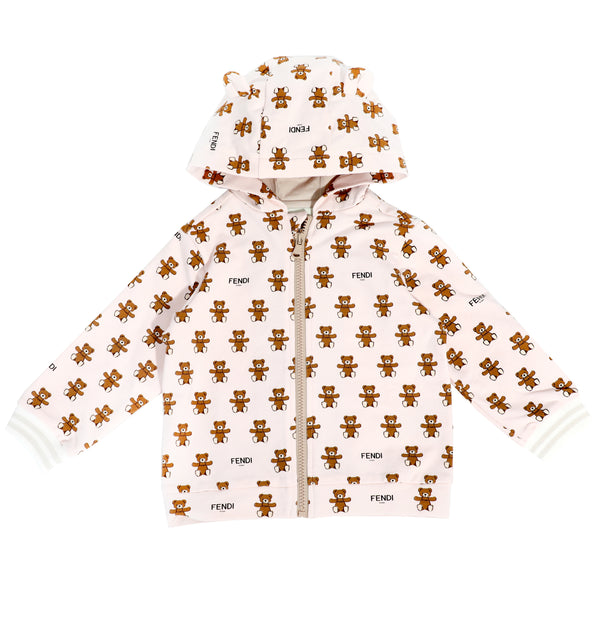 Kid's FF Logo-Print Bear Hoodie