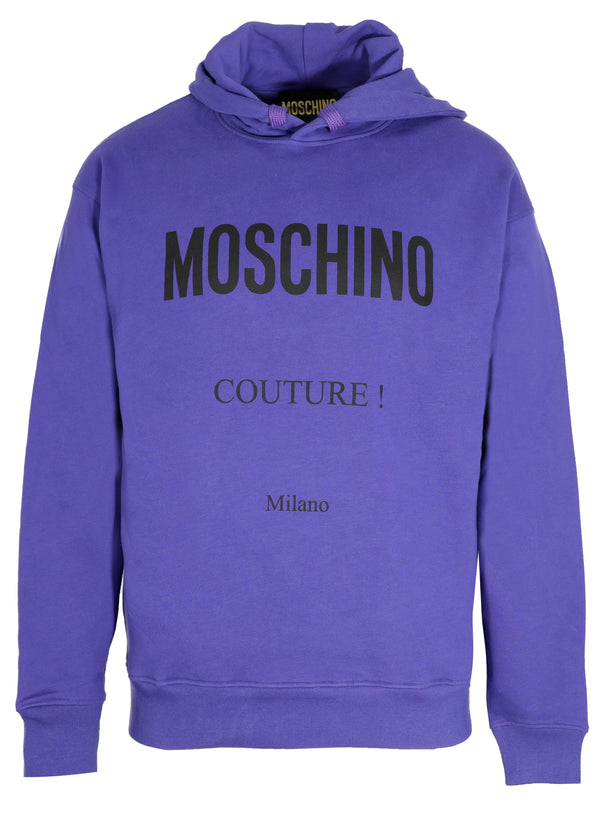 MOSCHINO COUTURE HOODIE PURPLE