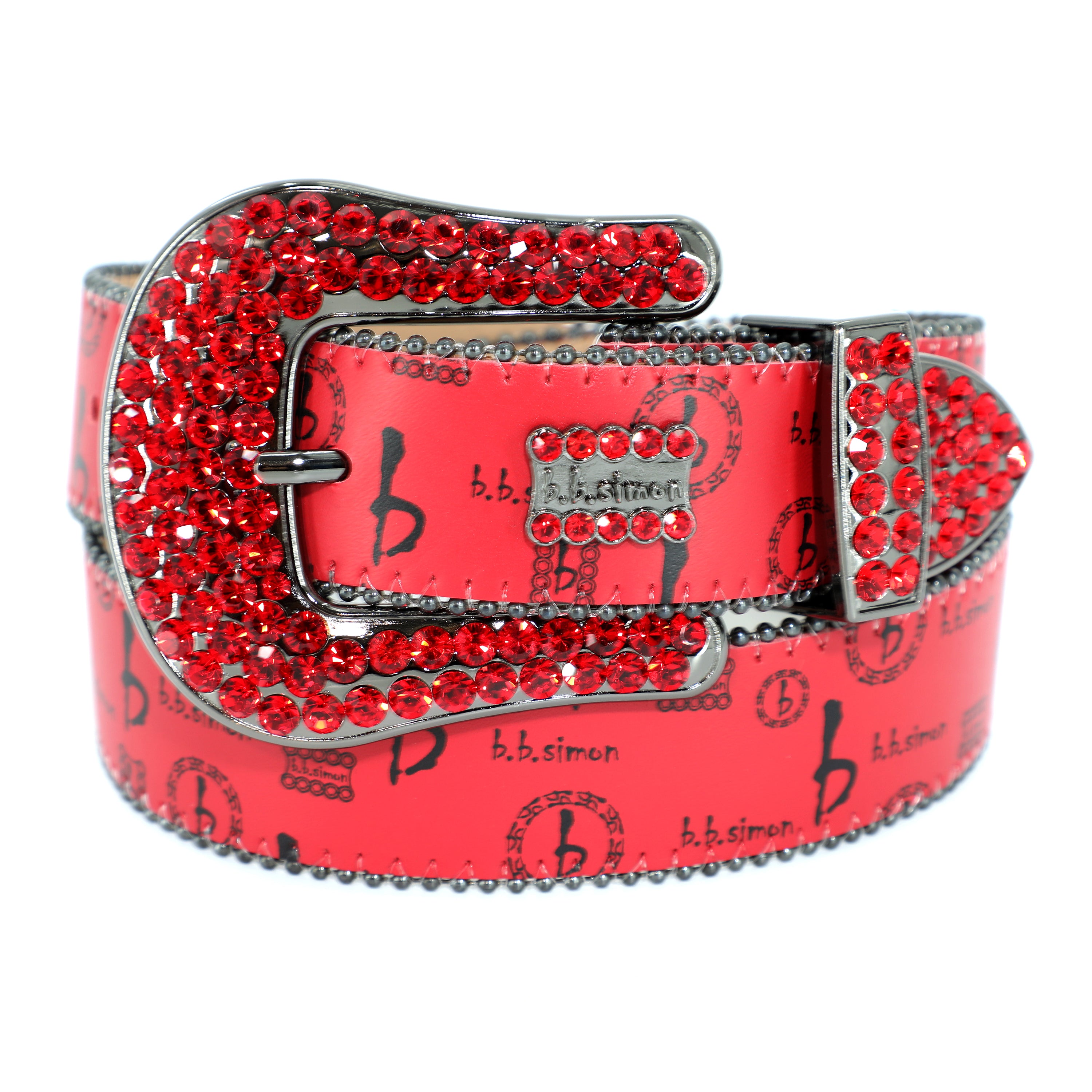 Bb Simon Red Veronica Style Belt, XL