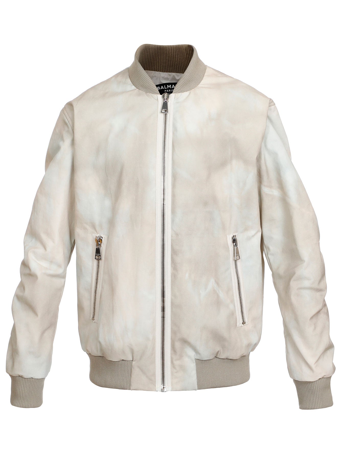 Balmain Leather Biker Jacket in White