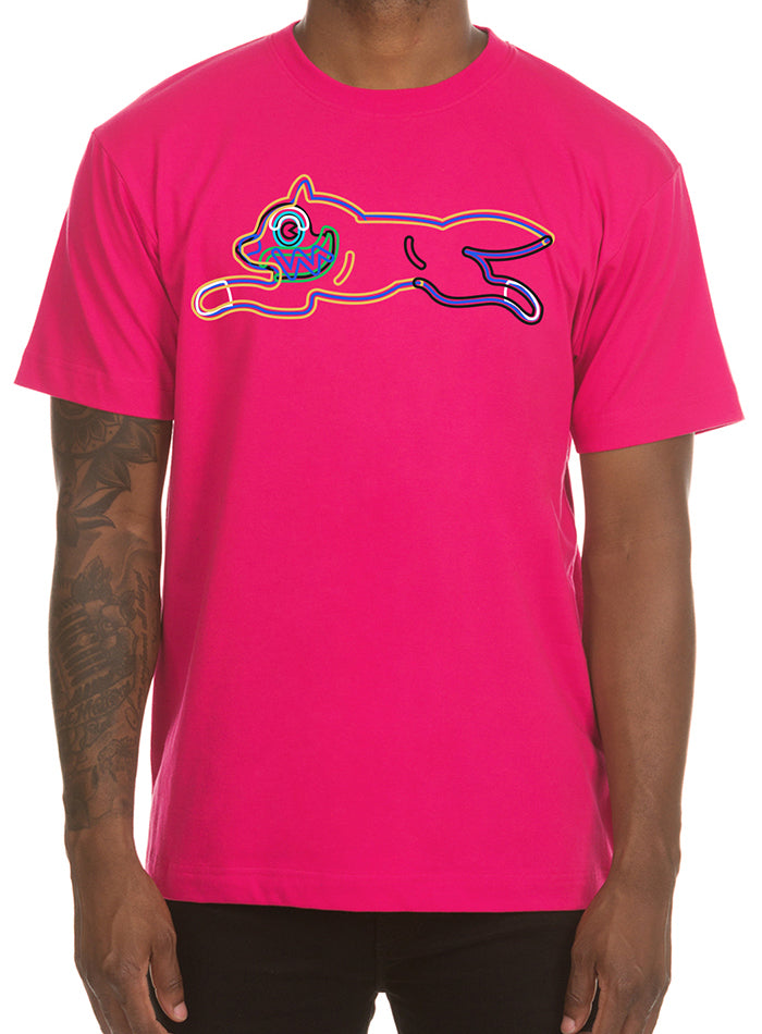 OUTLINE SS TEE - PINK PEACOCK