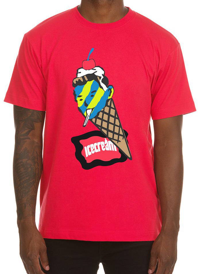 Cone Man SS Tee-NEON RED