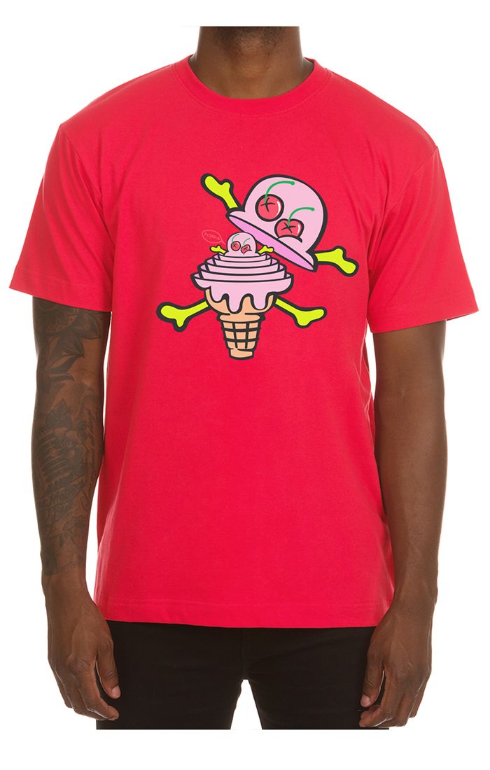 Nesting SS Tee- Neon Red